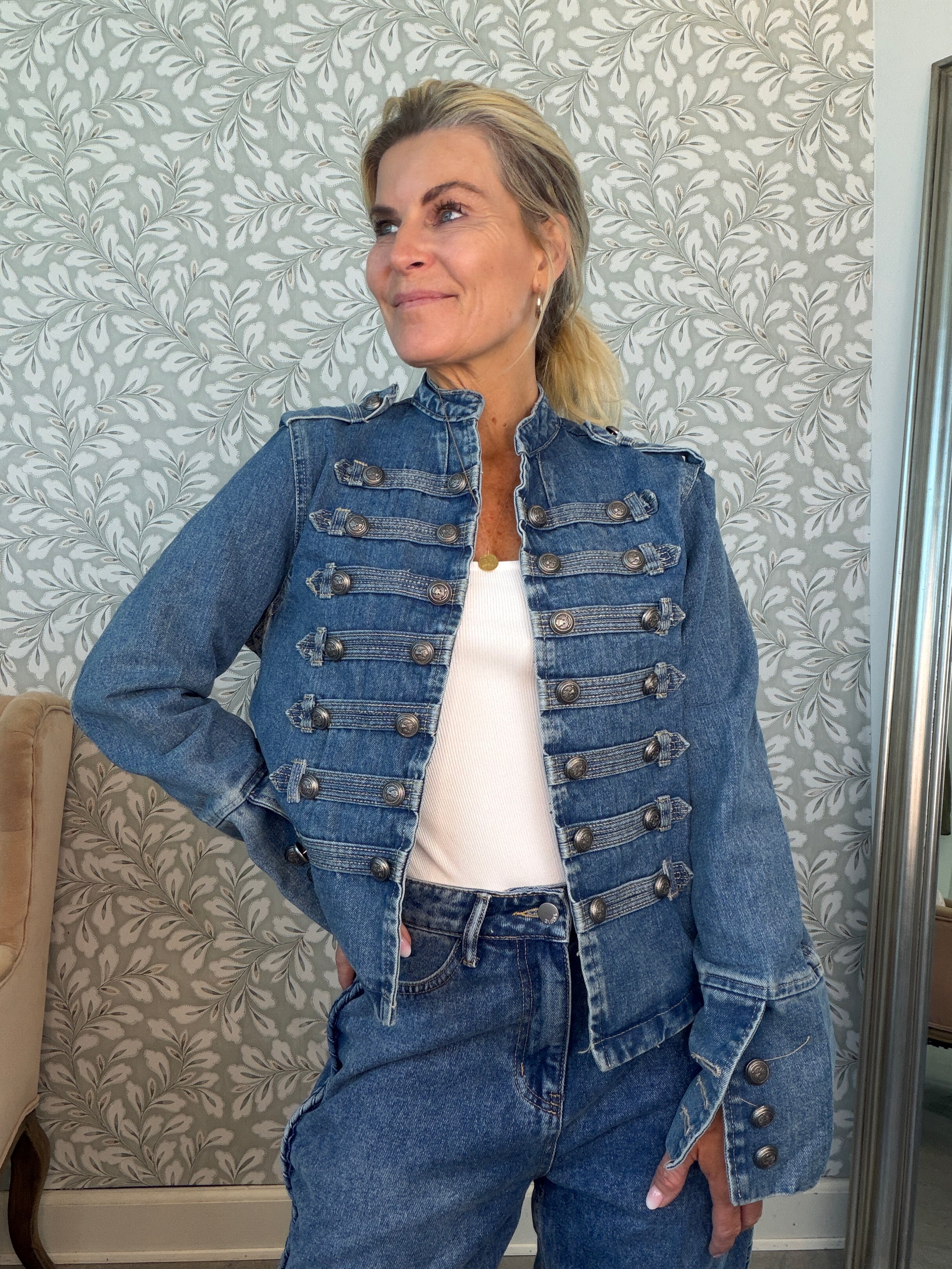 Denim milijakke Dark Blue