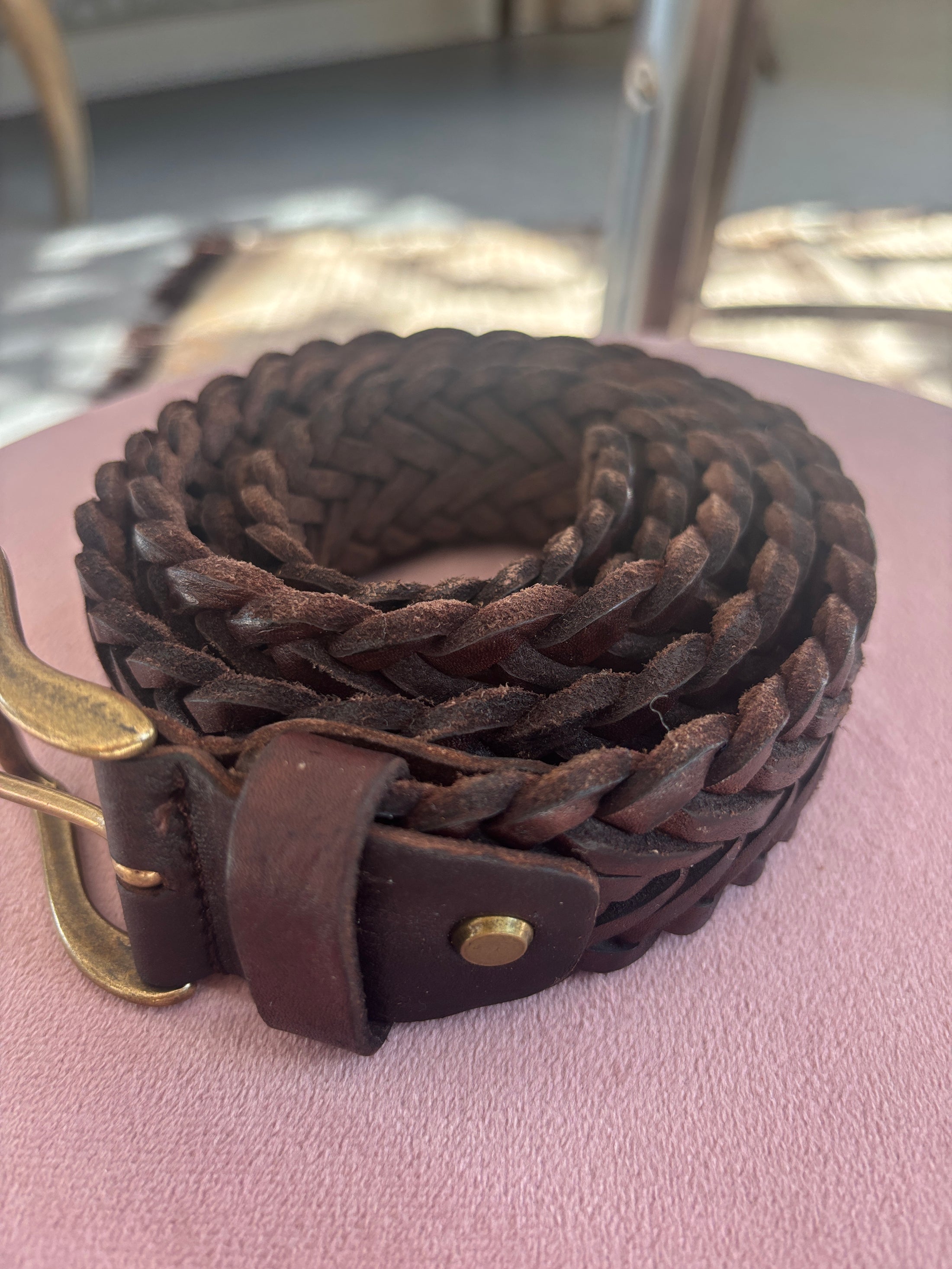 Retro leatherbelt Dark Brown