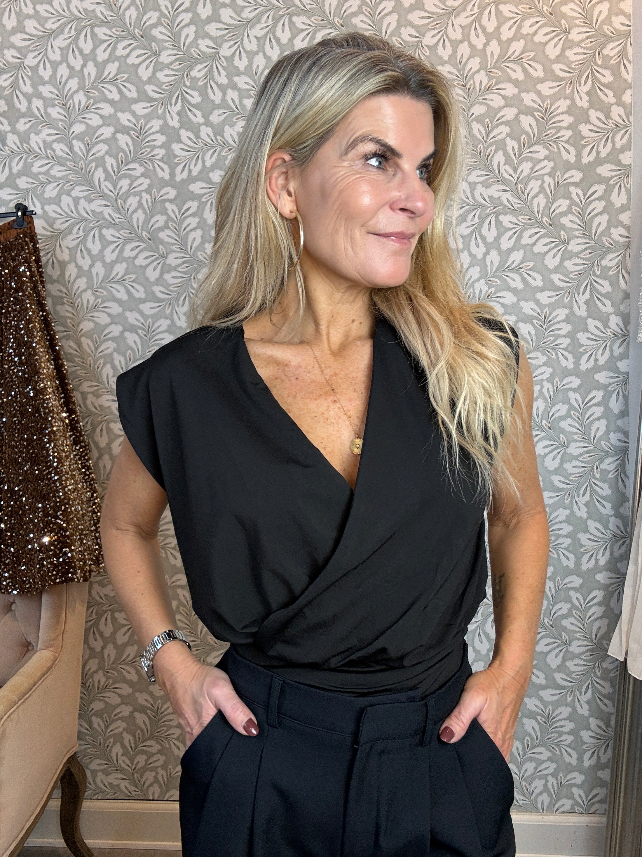 Black loose bodystocking