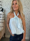 Load image into Gallery viewer, Rose top blue
