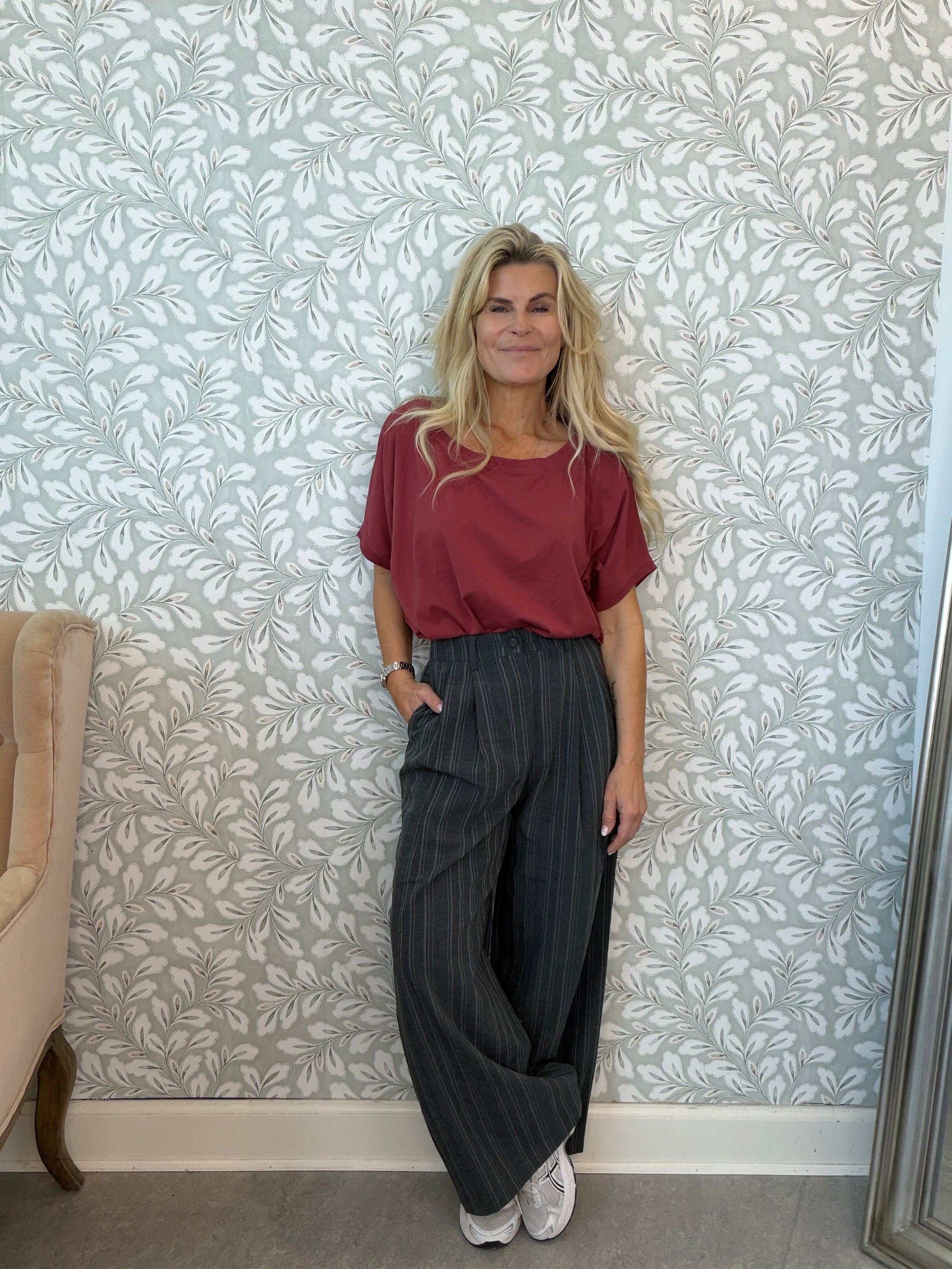 Striped pants Grey