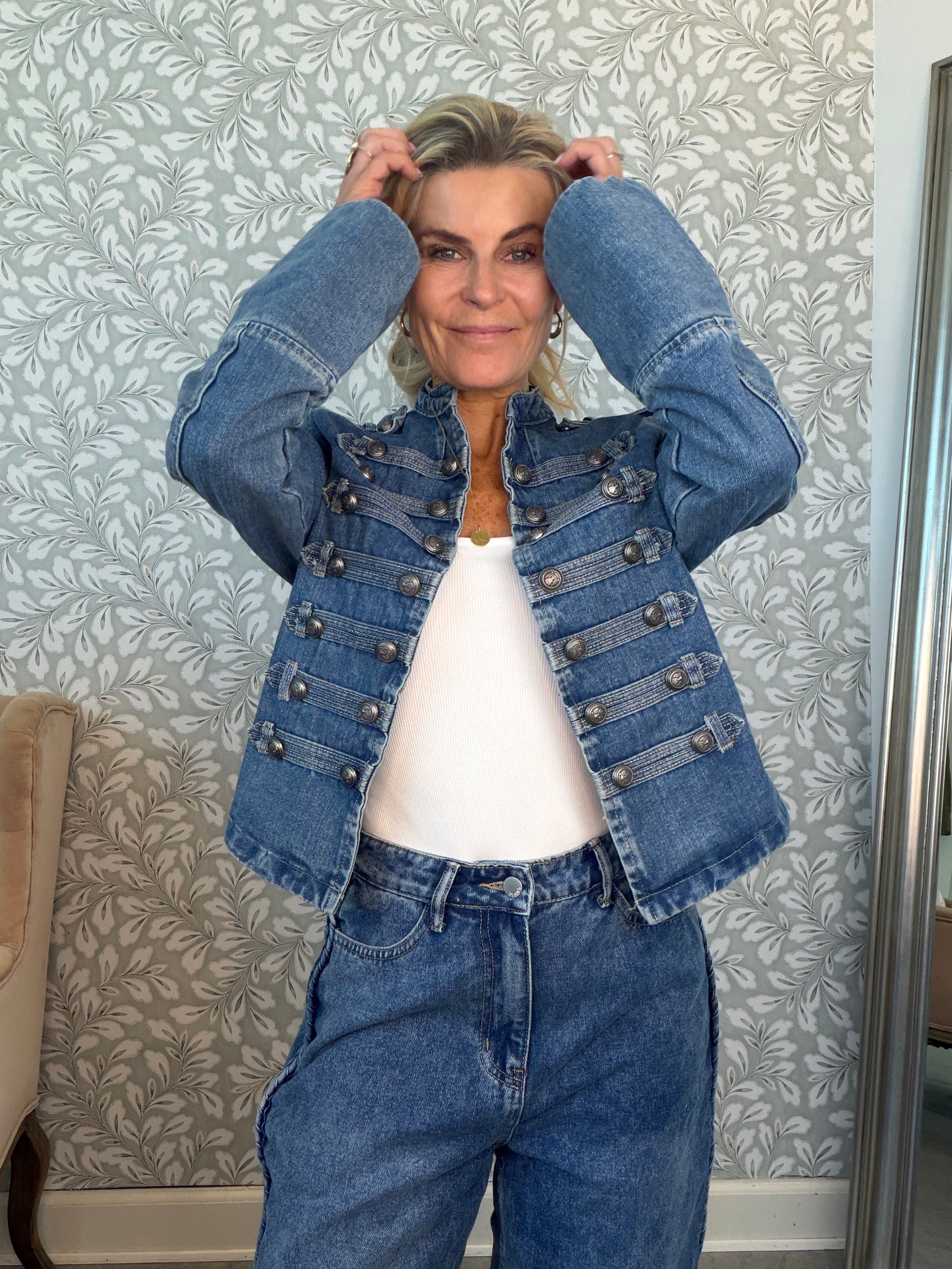 Denim milijakke Dark Blue