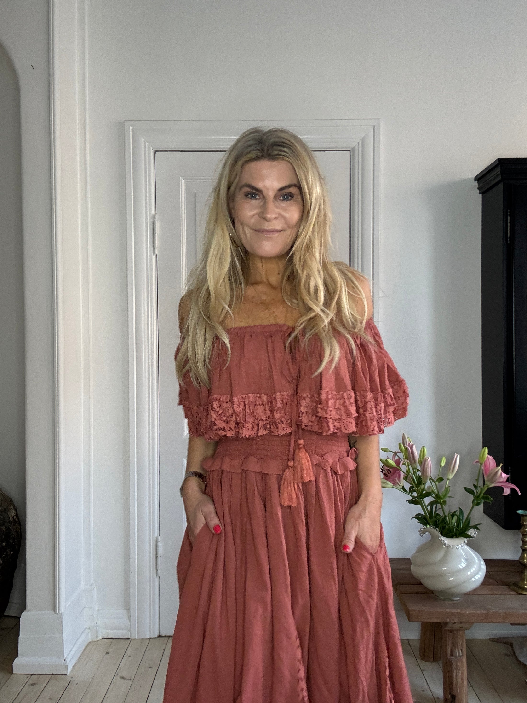 Uma dress warm rose