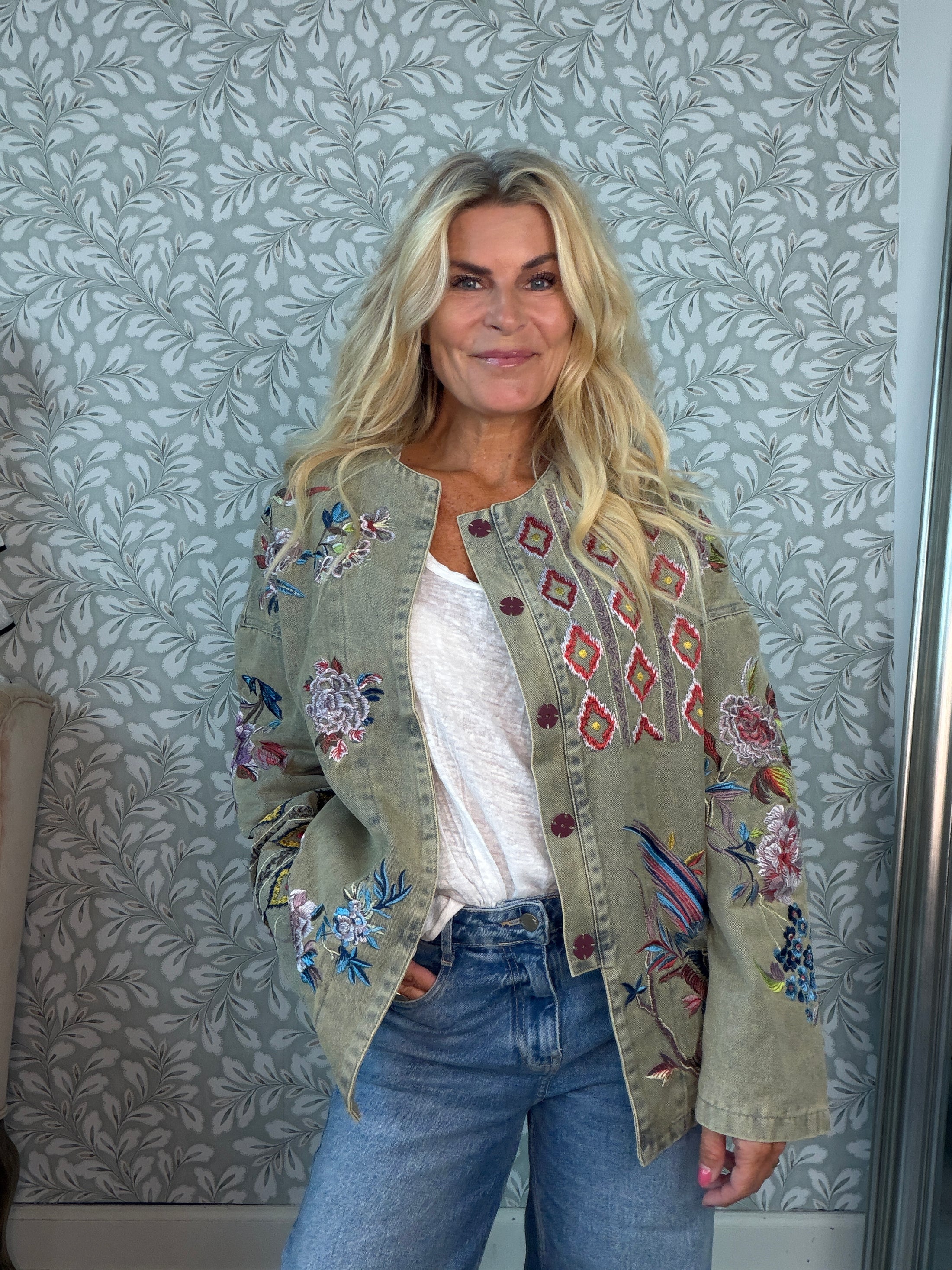 Disa denimjacket green