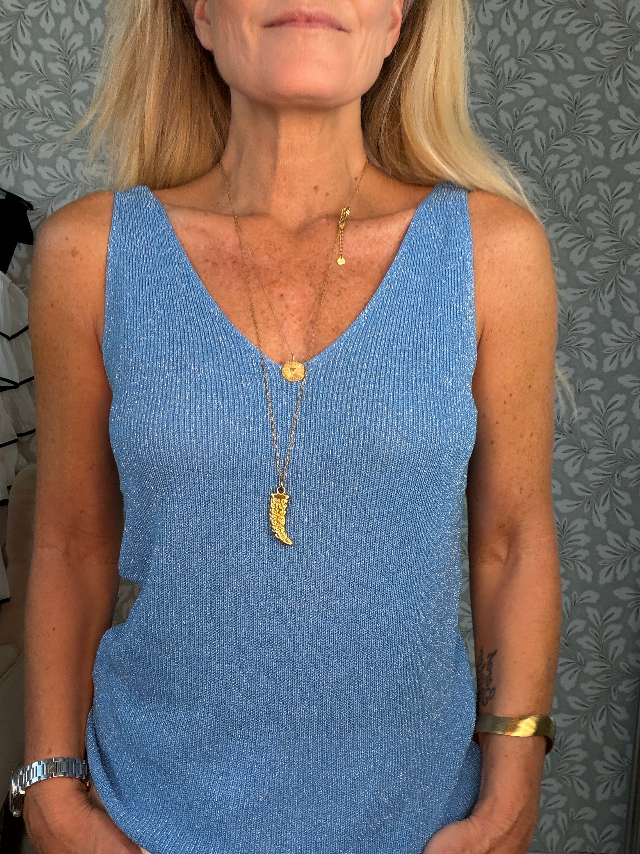 Cille top light Blue