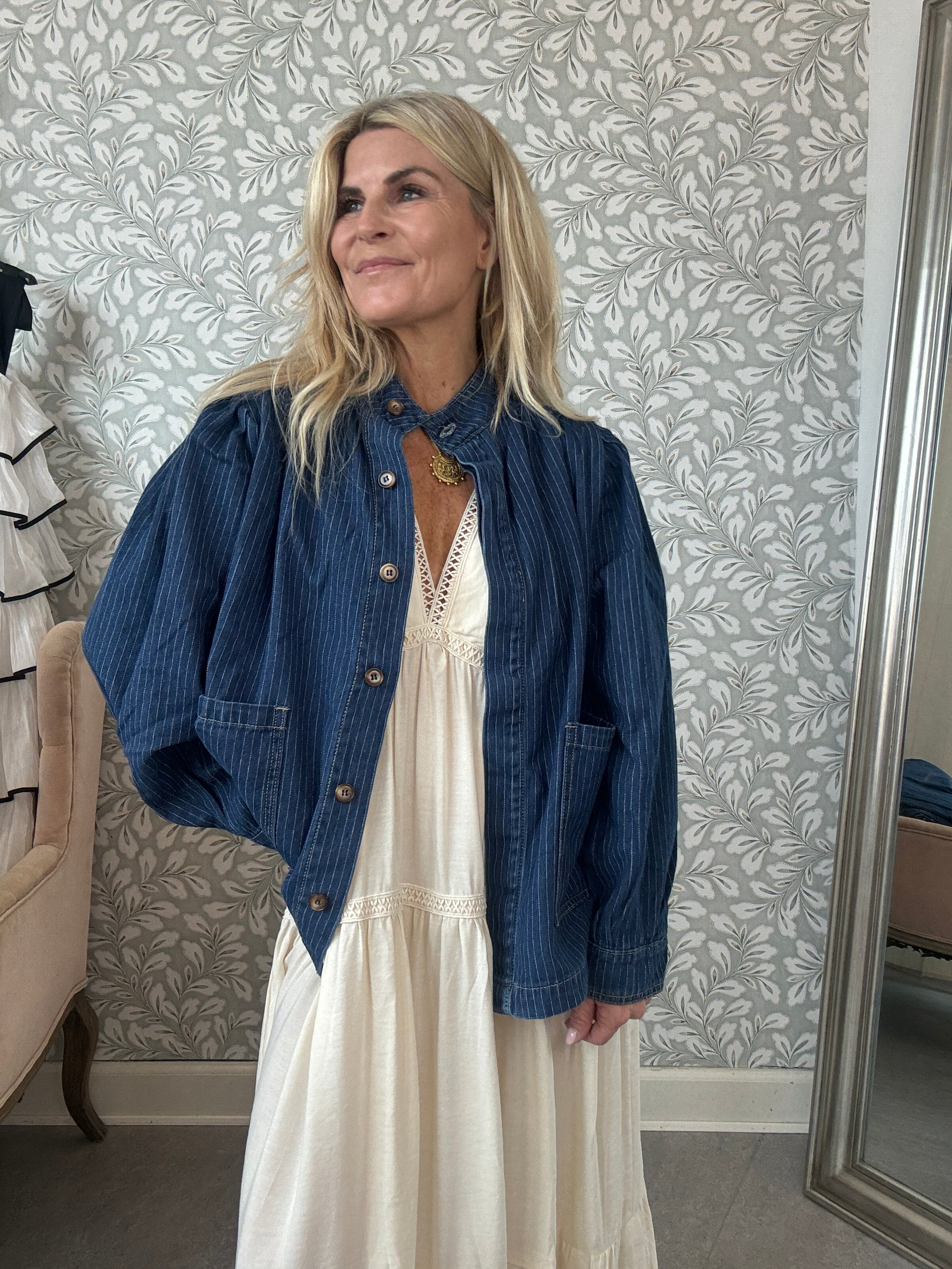 Soft denim jacket blue