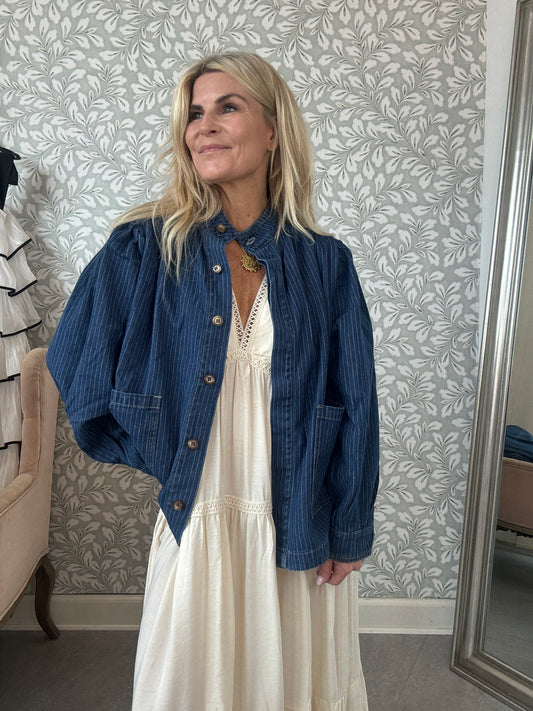 Soft denim jacket blue