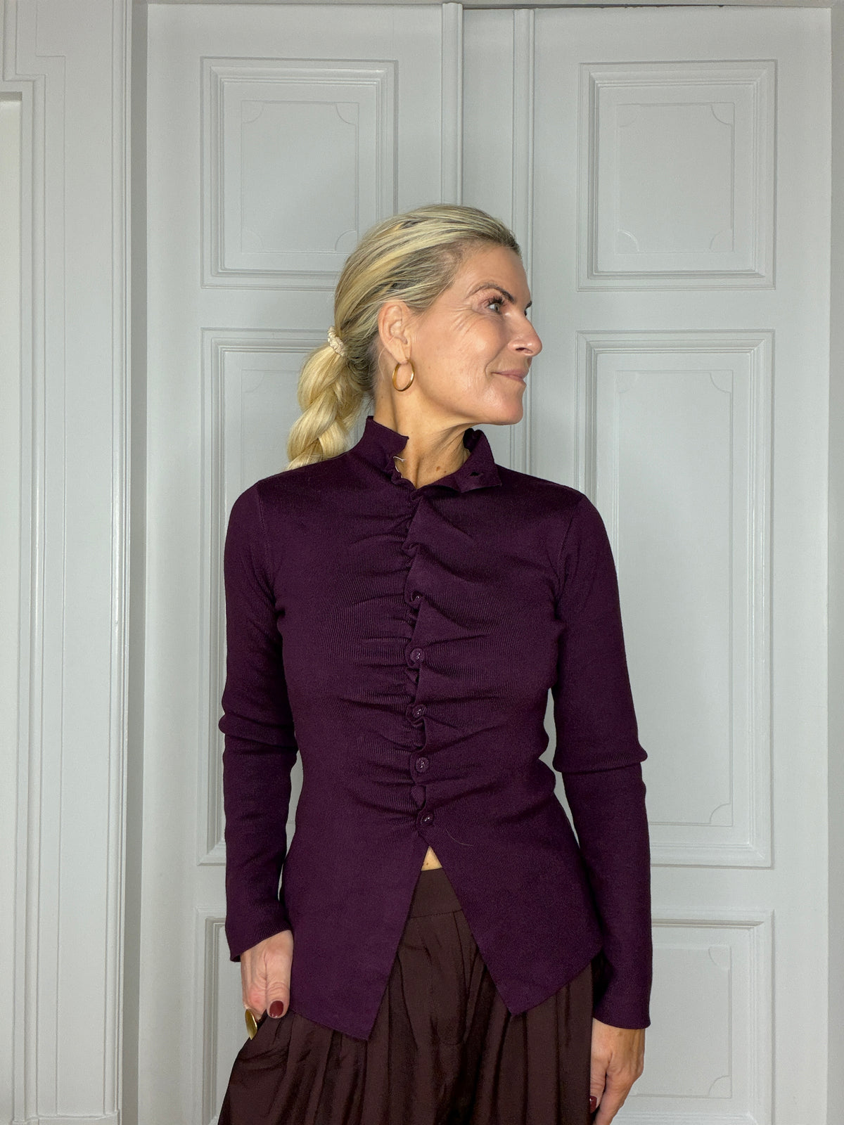 Liddi cardigan plum