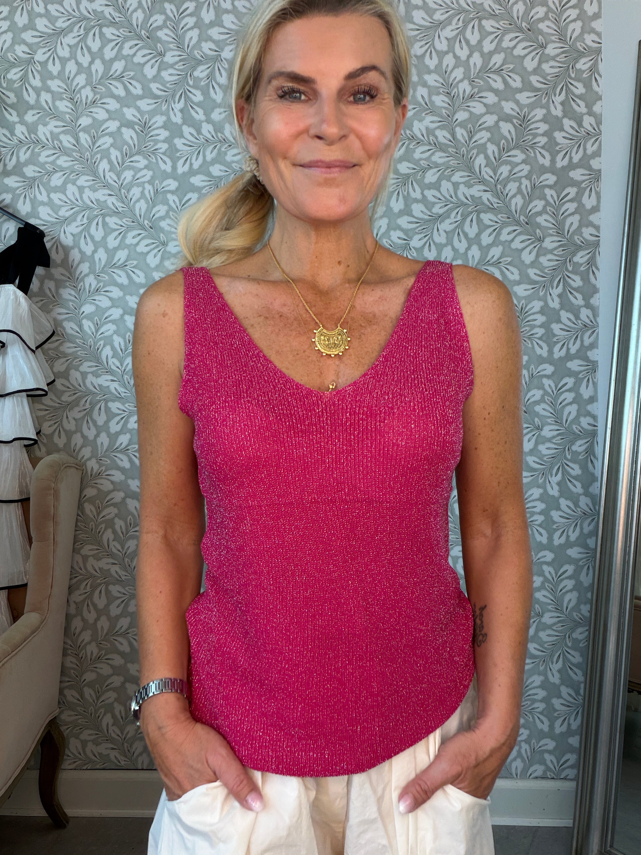 Cille top pink