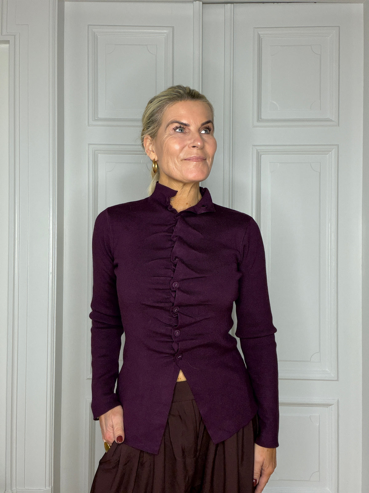 Liddi cardigan plum
