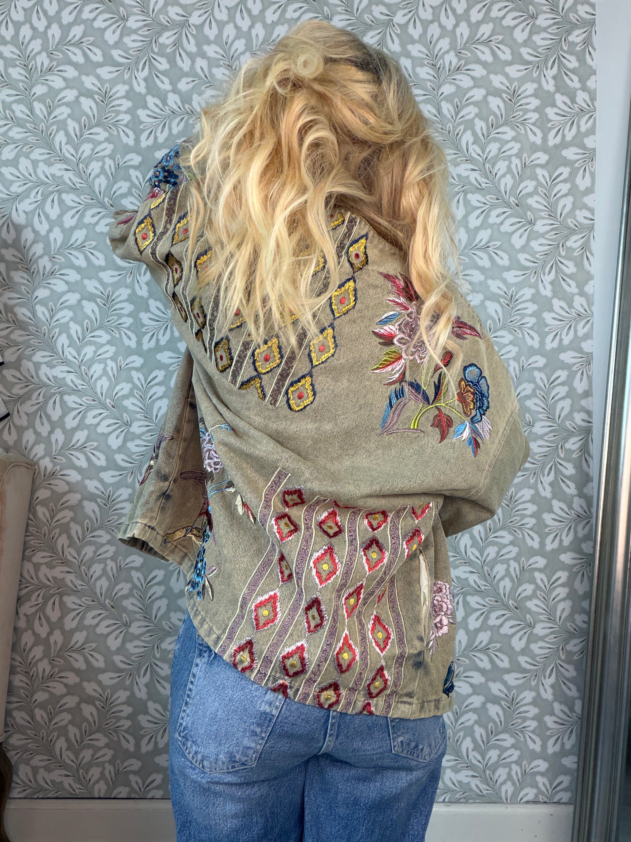 Disa denimjacket green