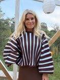 Load image into Gallery viewer, Lola Blouse Brown and Blue
