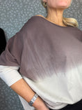 Load image into Gallery viewer, Basic tee dipdyed Brown/offwhite
