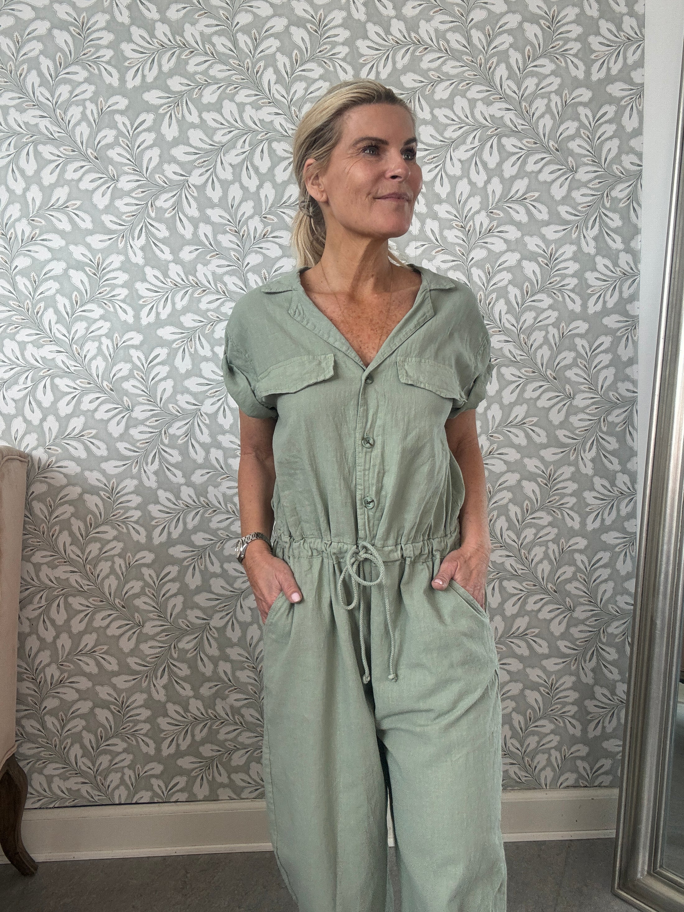Kira jumpsuit Dusty green