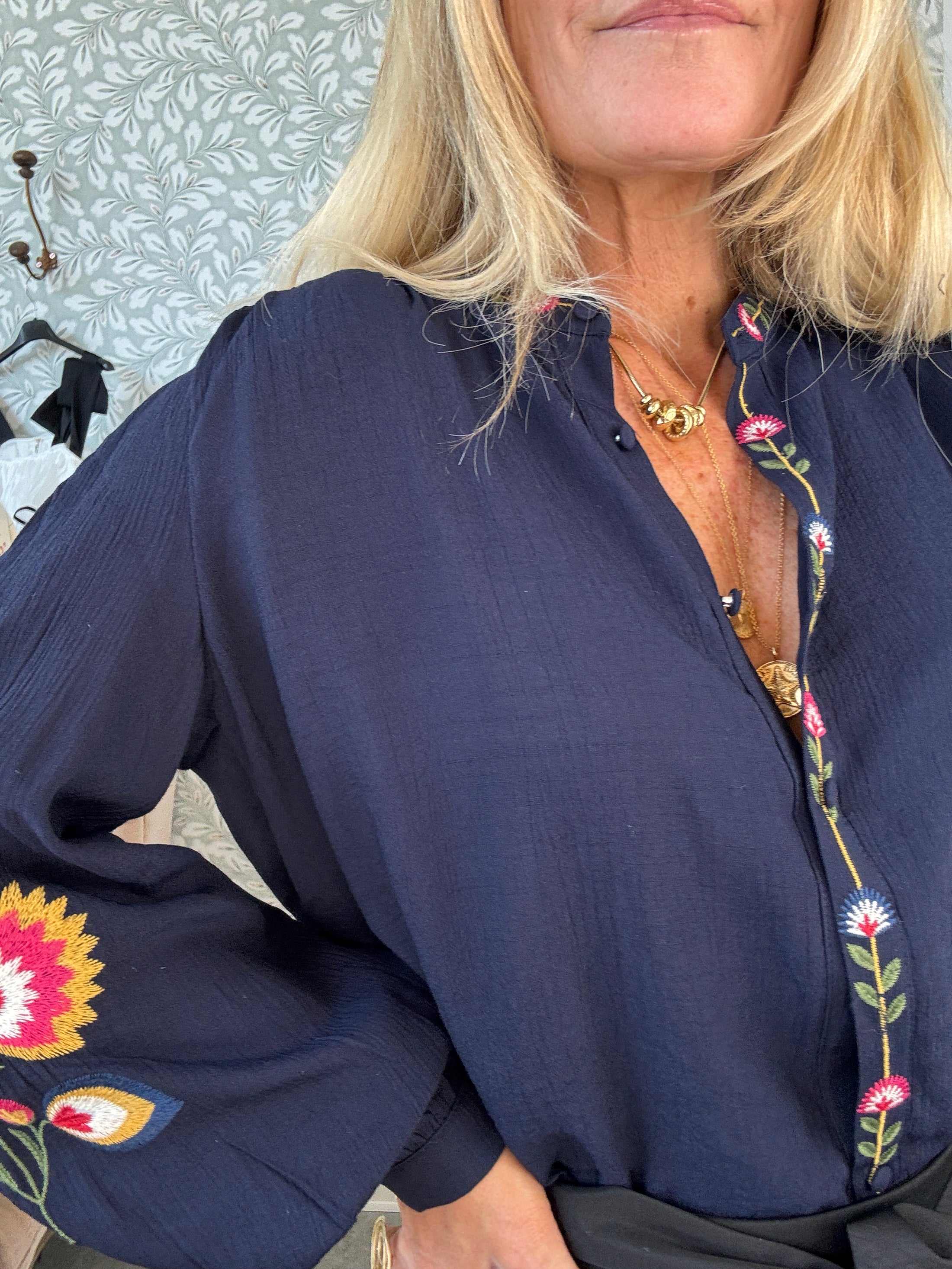 Flora Shirt Navy