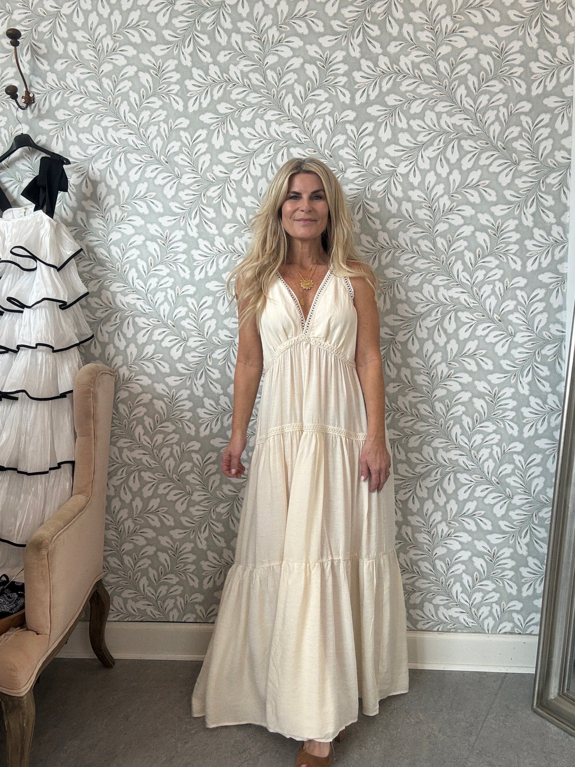 Roma dress Offwhite