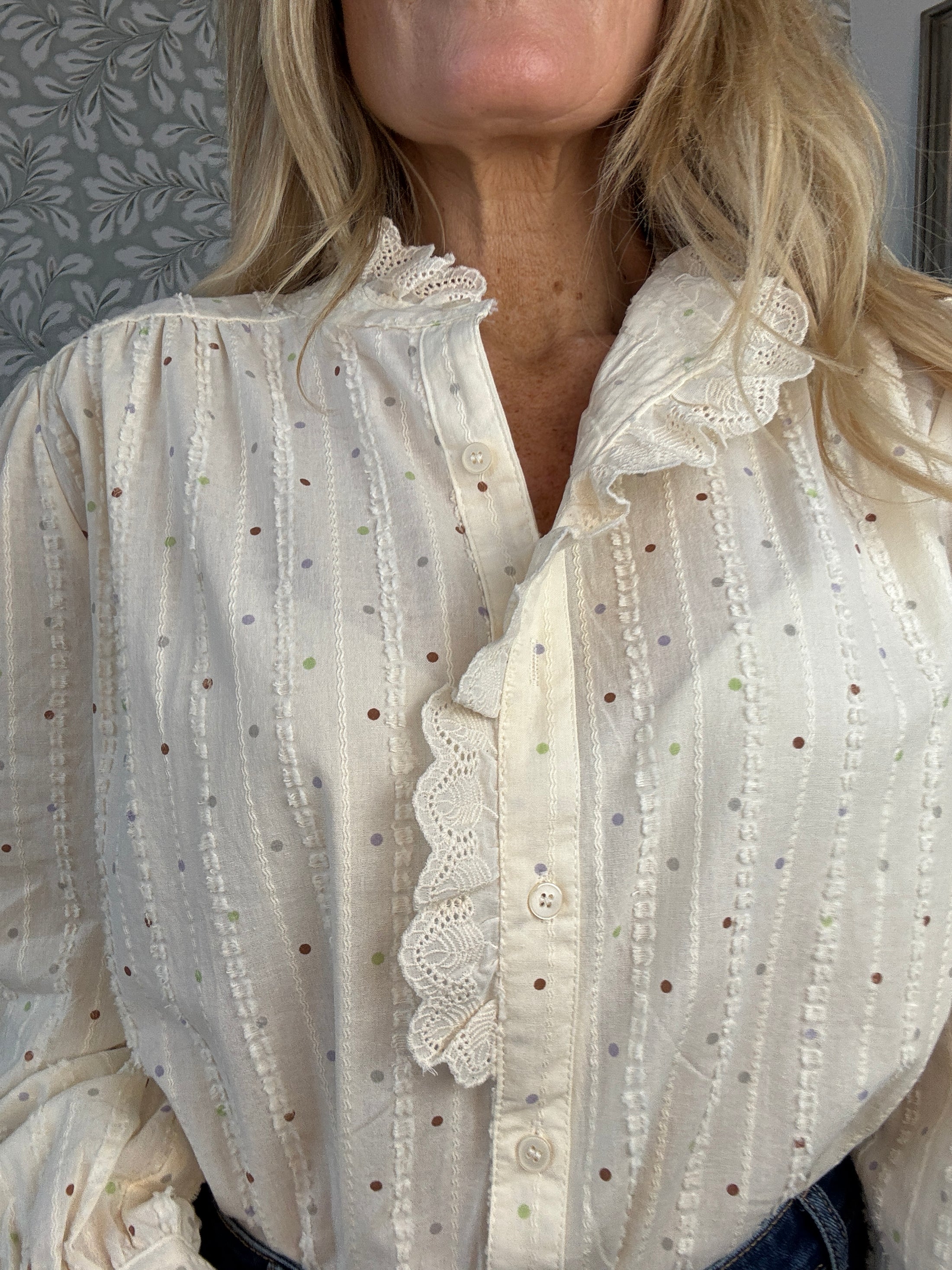 Dot Shirt vintage White