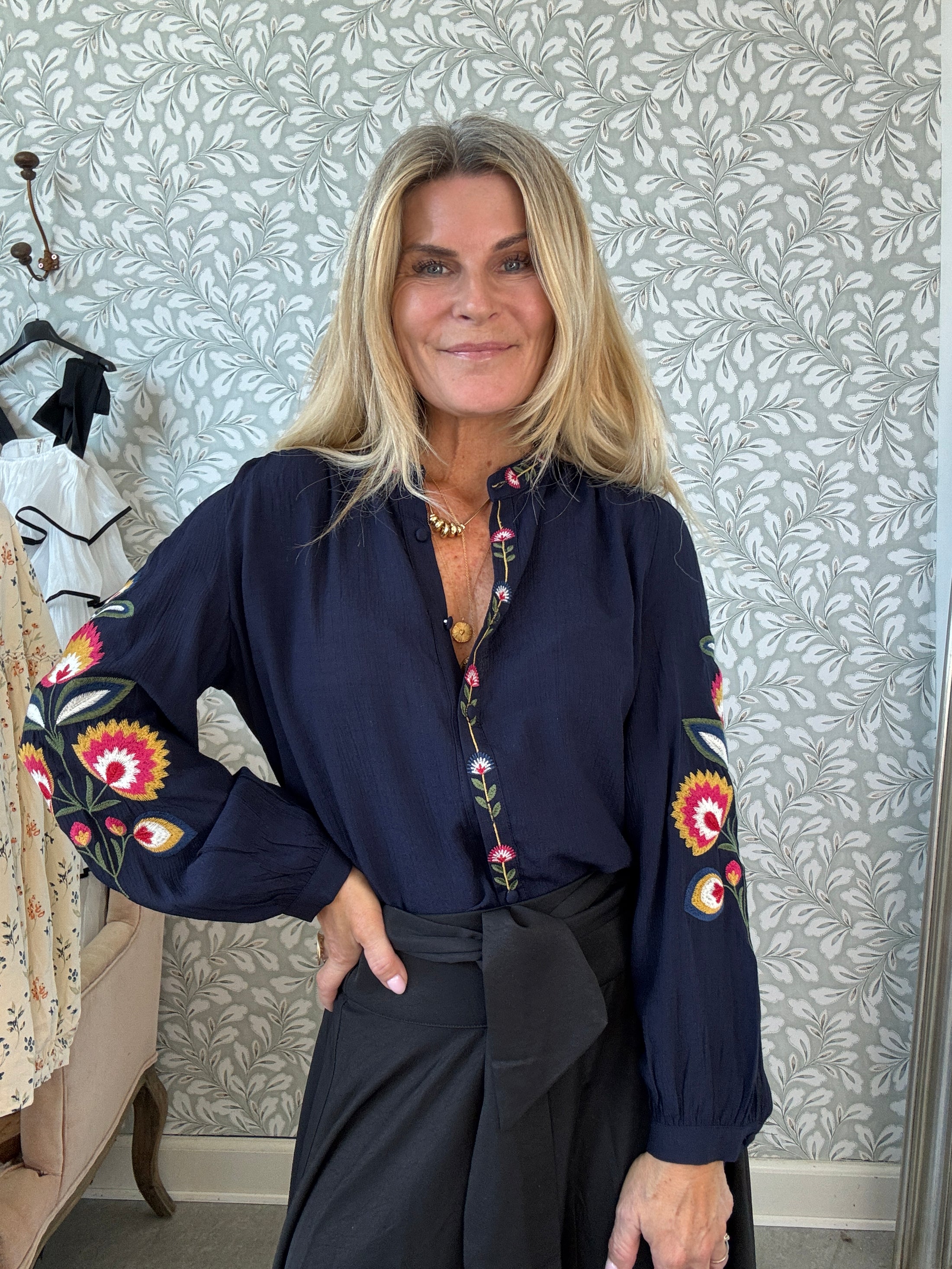 Flora Shirt Navy