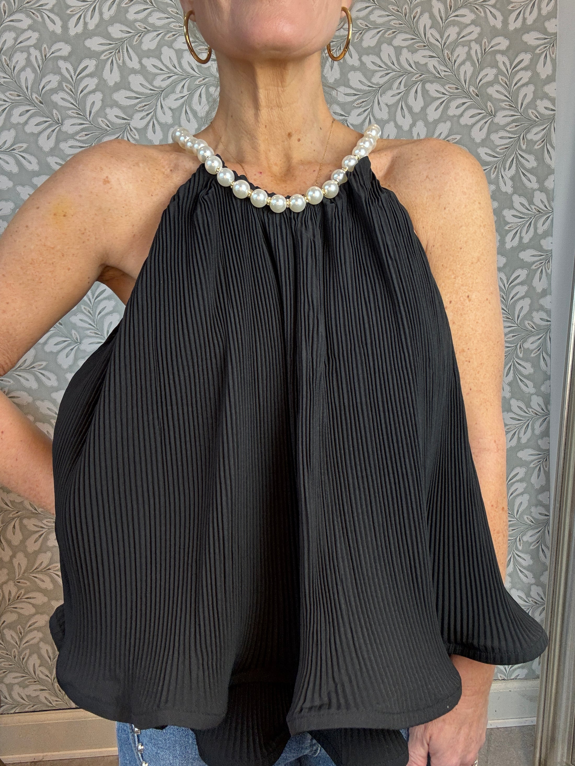 Pearl top Black