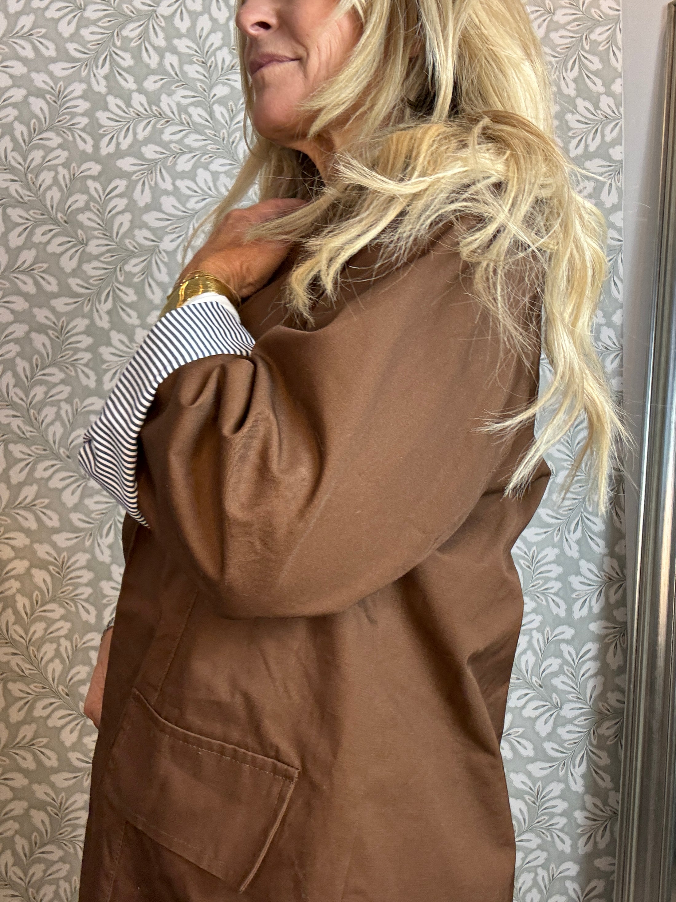 Canvas Blazer Brown