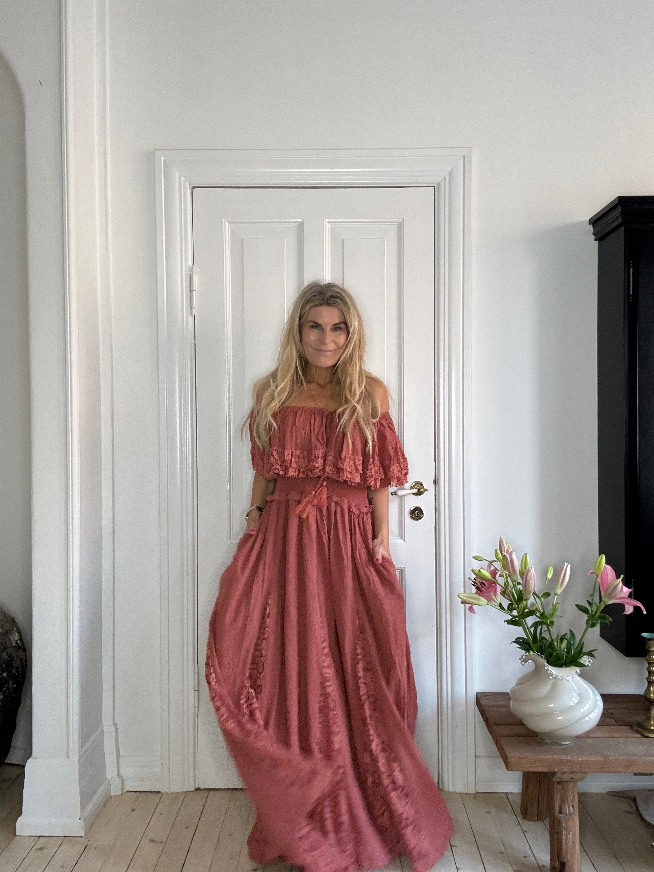 Uma dress warm rose