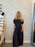 Load image into Gallery viewer, Laura pants Dark Blue with Brown dots
