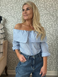 Load image into Gallery viewer, Offshoulder Shirt Blue
