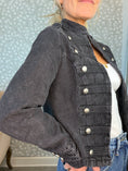Load image into Gallery viewer, Denim milijakke short Black
