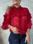 Load image into Gallery viewer, Lace Blouse Red

