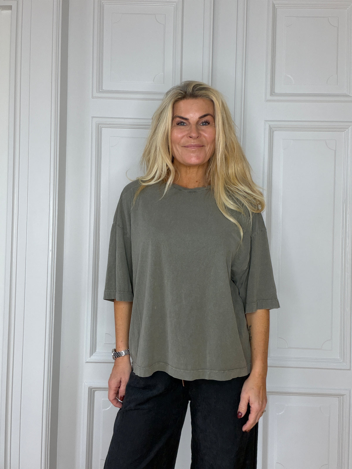 Paula t-shirt Dusty green