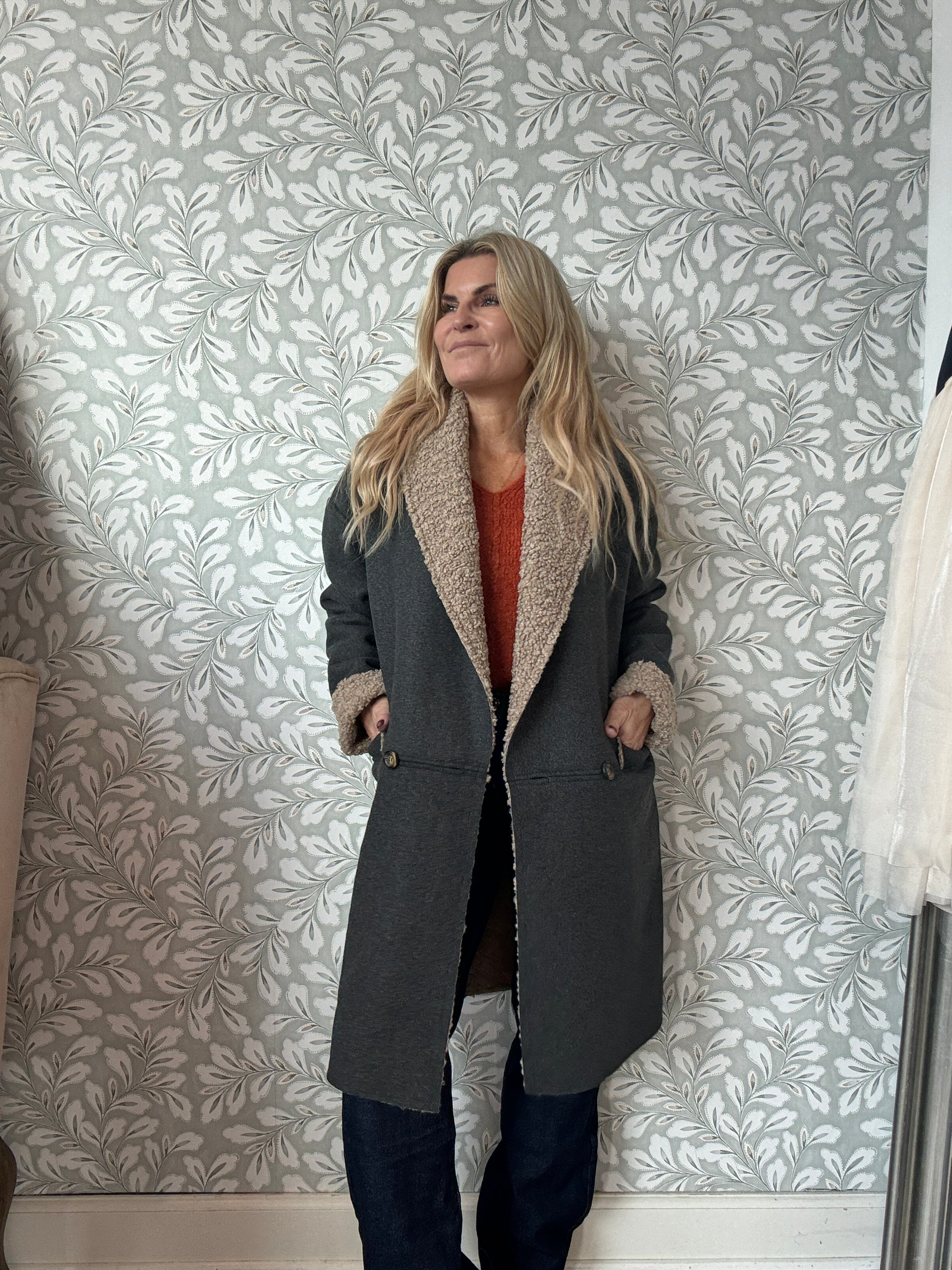 Jamilla coat Grey