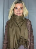 Load image into Gallery viewer, Cashmere Scarf Brown
