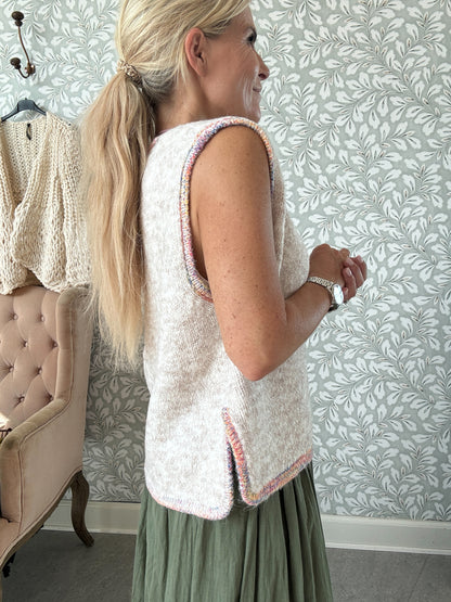Knit Vest Beige