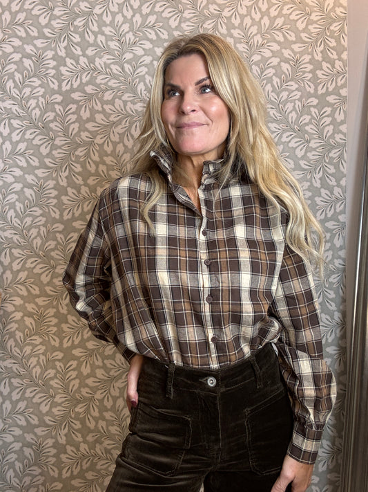 Chekered Shirt Brown