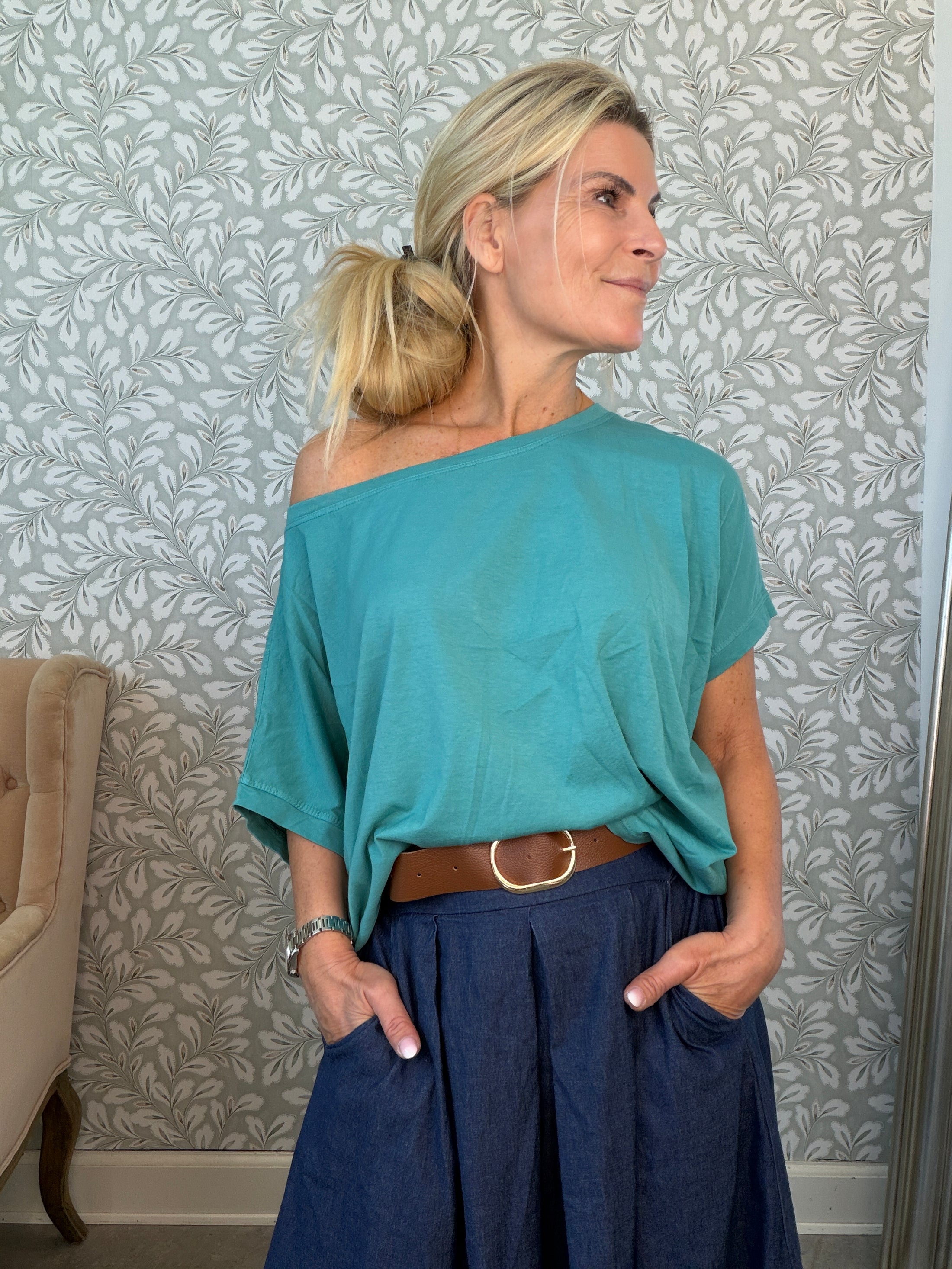 Basic tee shortsleeve turkis