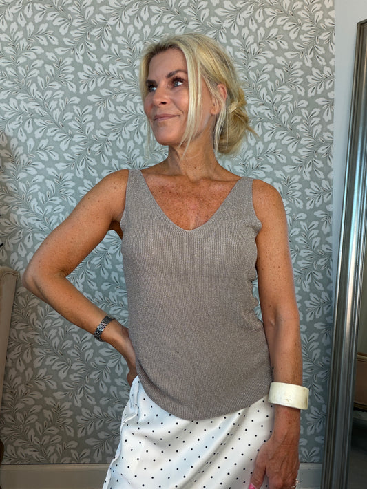 Cille top cappucino