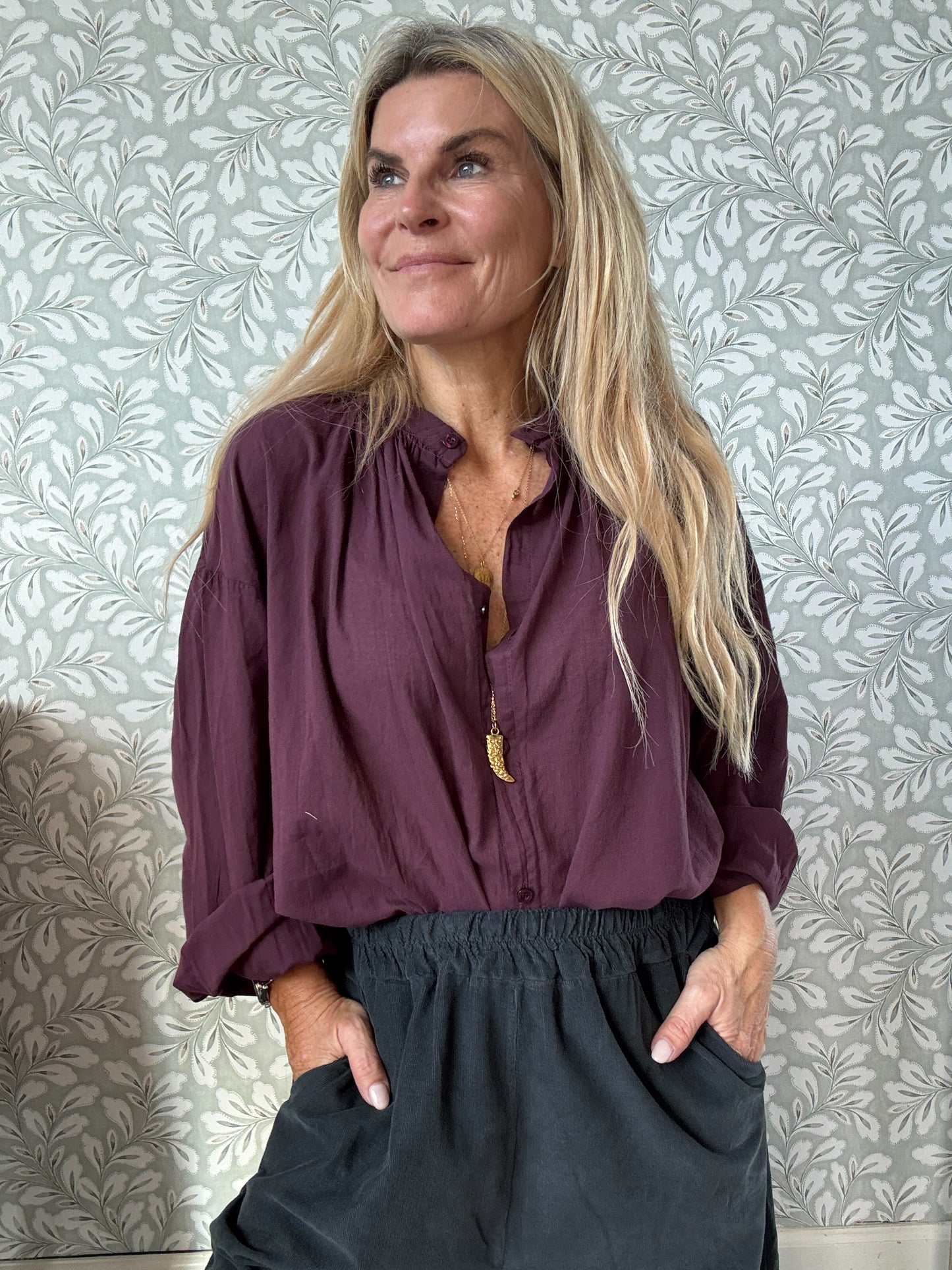 Boho Shirt Bordeaux