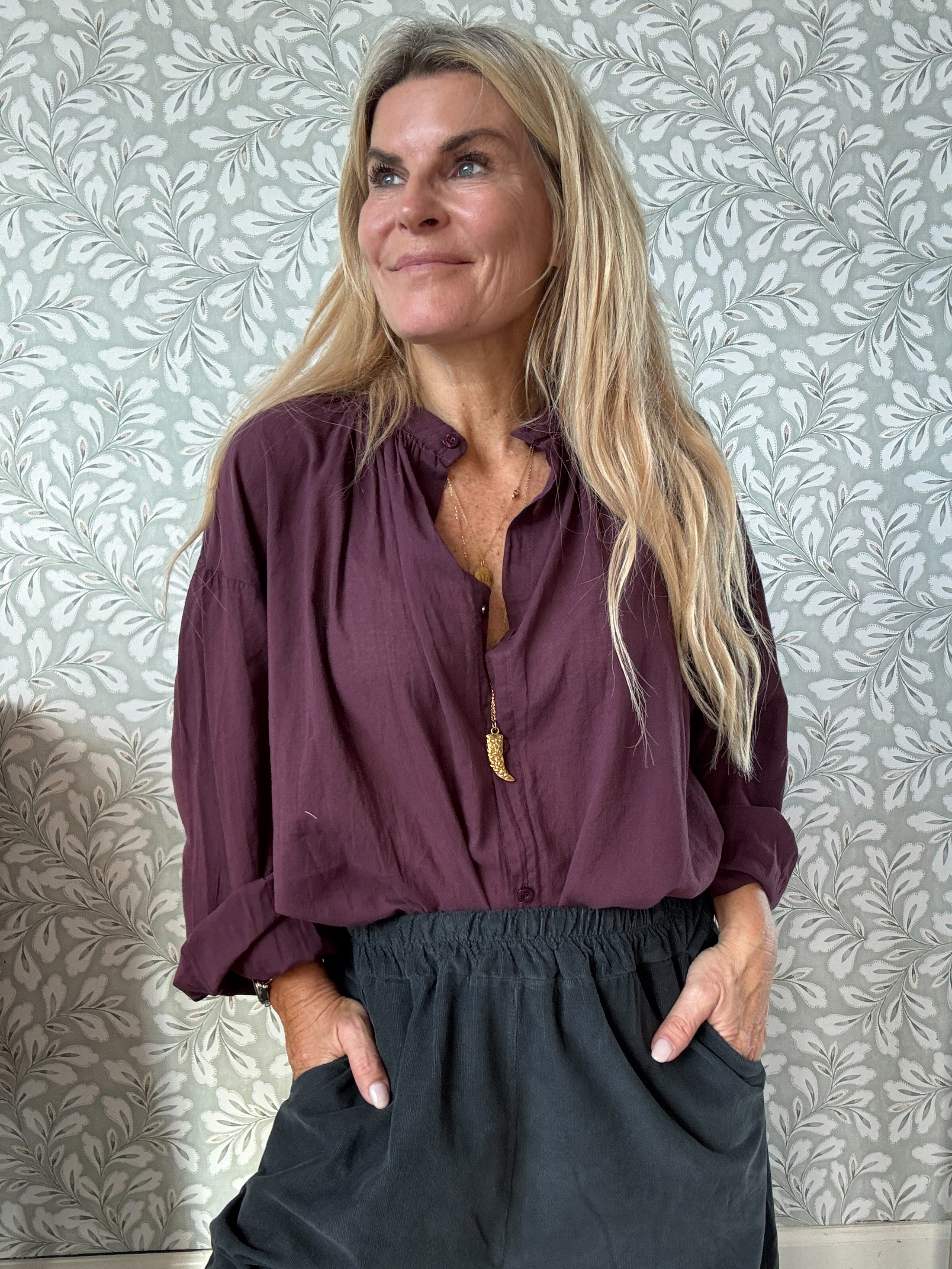 Boho Shirt Bordeaux