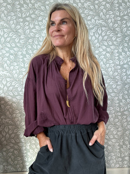 Boho Shirt Bordeaux