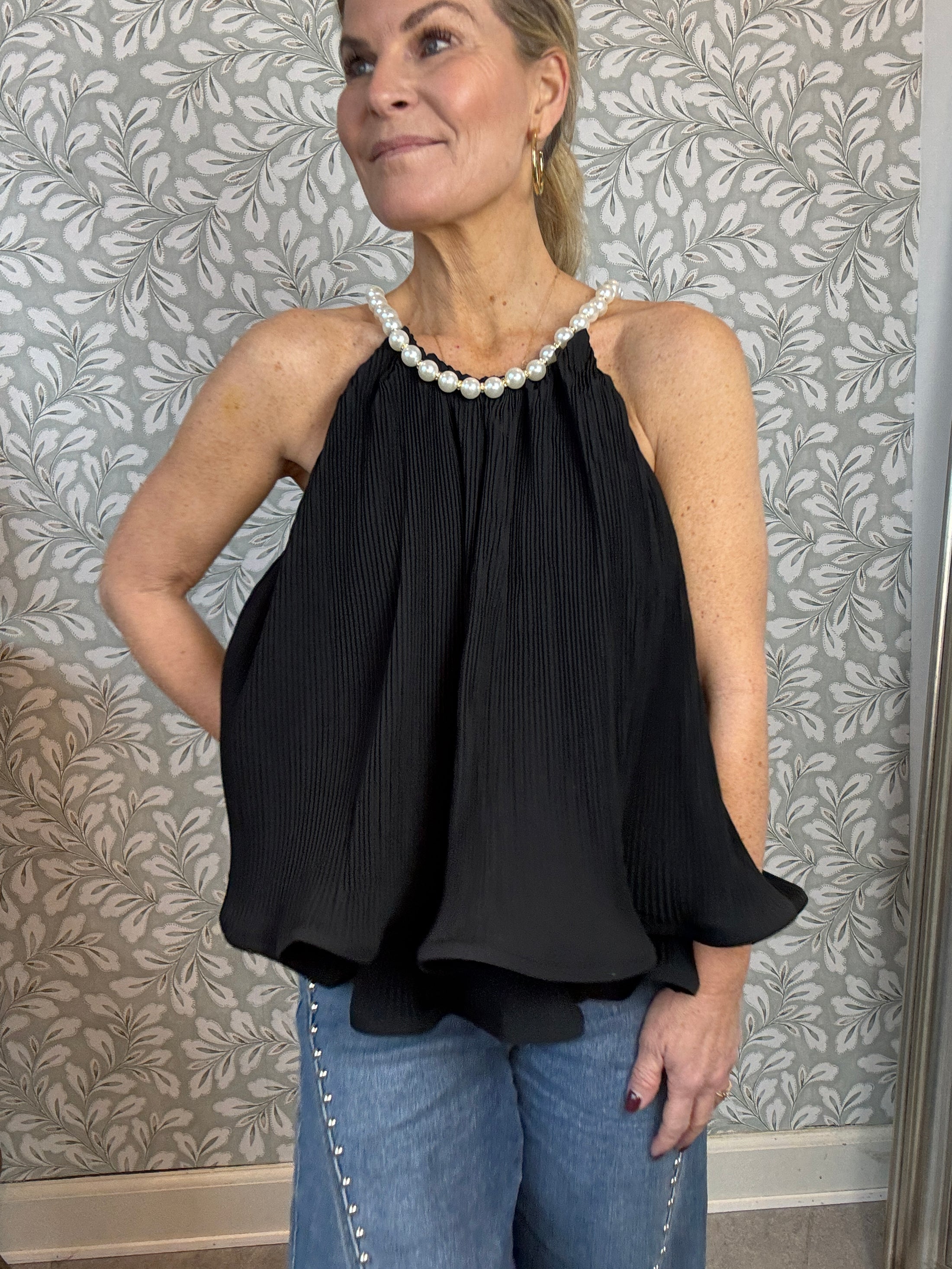 Pearl top Black