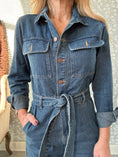 Load image into Gallery viewer, Retro denim jumpsuit
