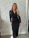 Load image into Gallery viewer, Draped dress Black
