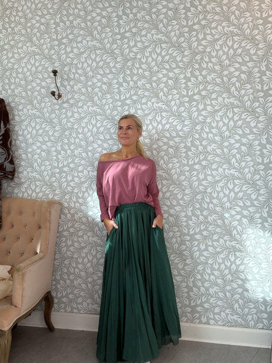 Basic maxiskirt green