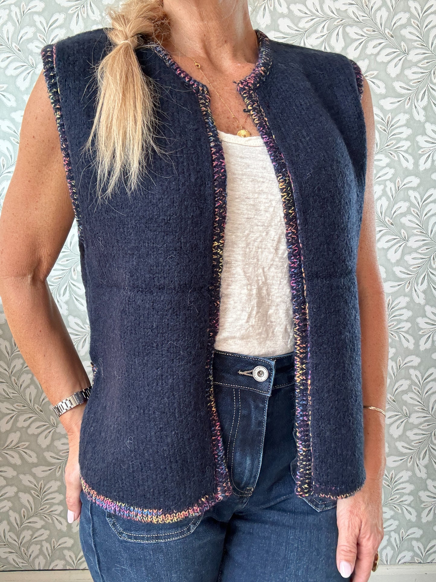 Knit Vest Blue