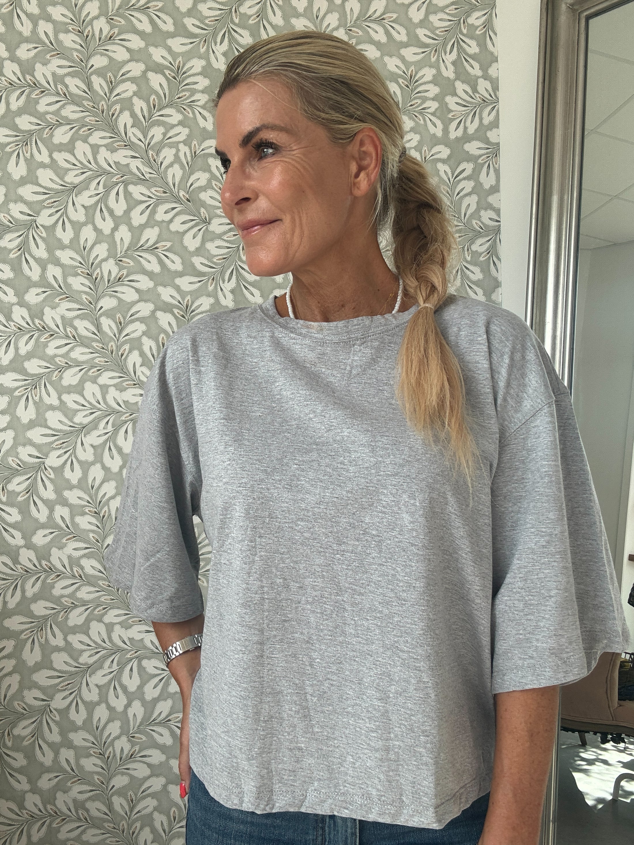 Base Tee Grey Melange