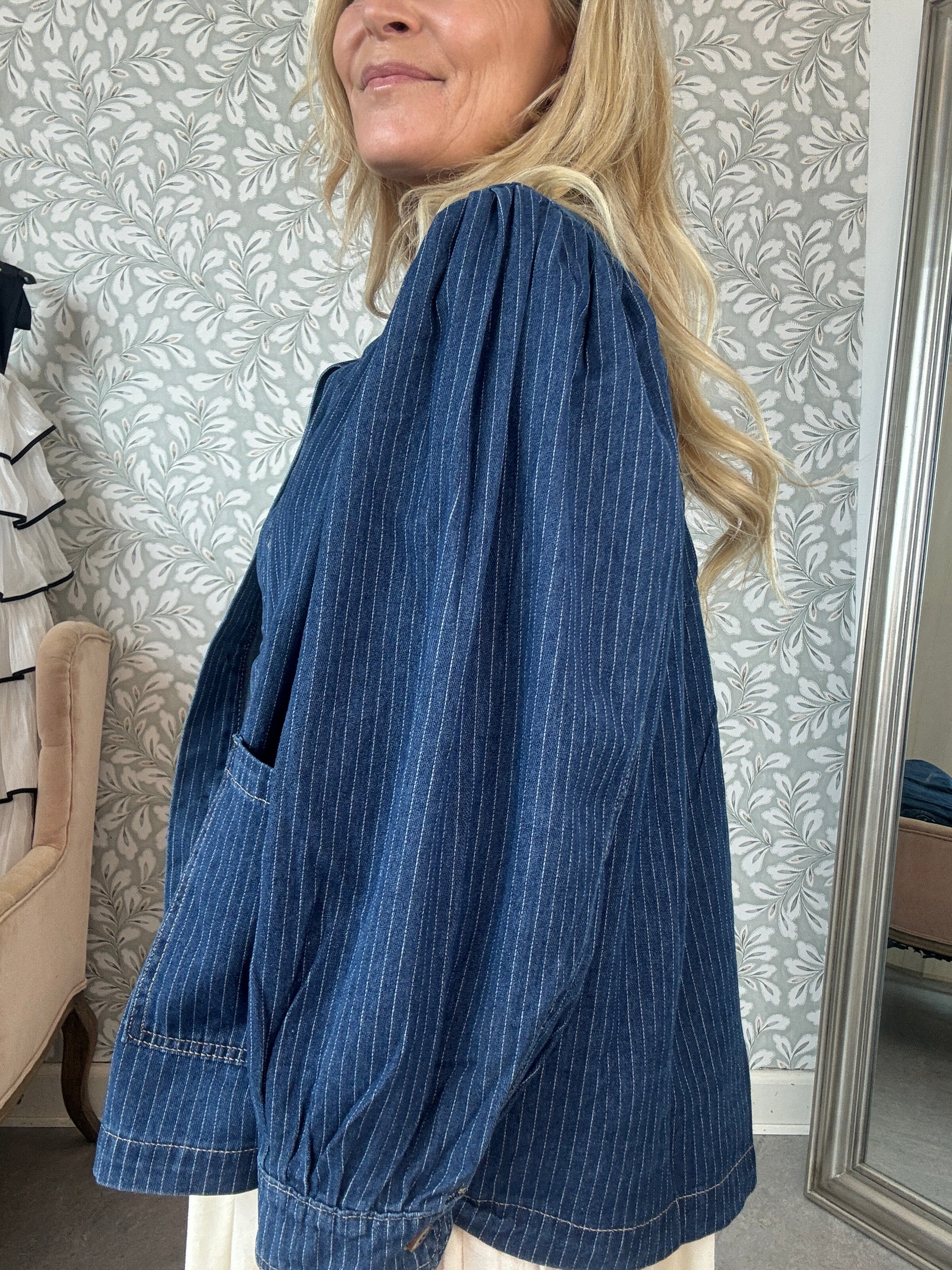 Soft denim jacket blue