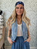Load image into Gallery viewer, Boho vest denim
