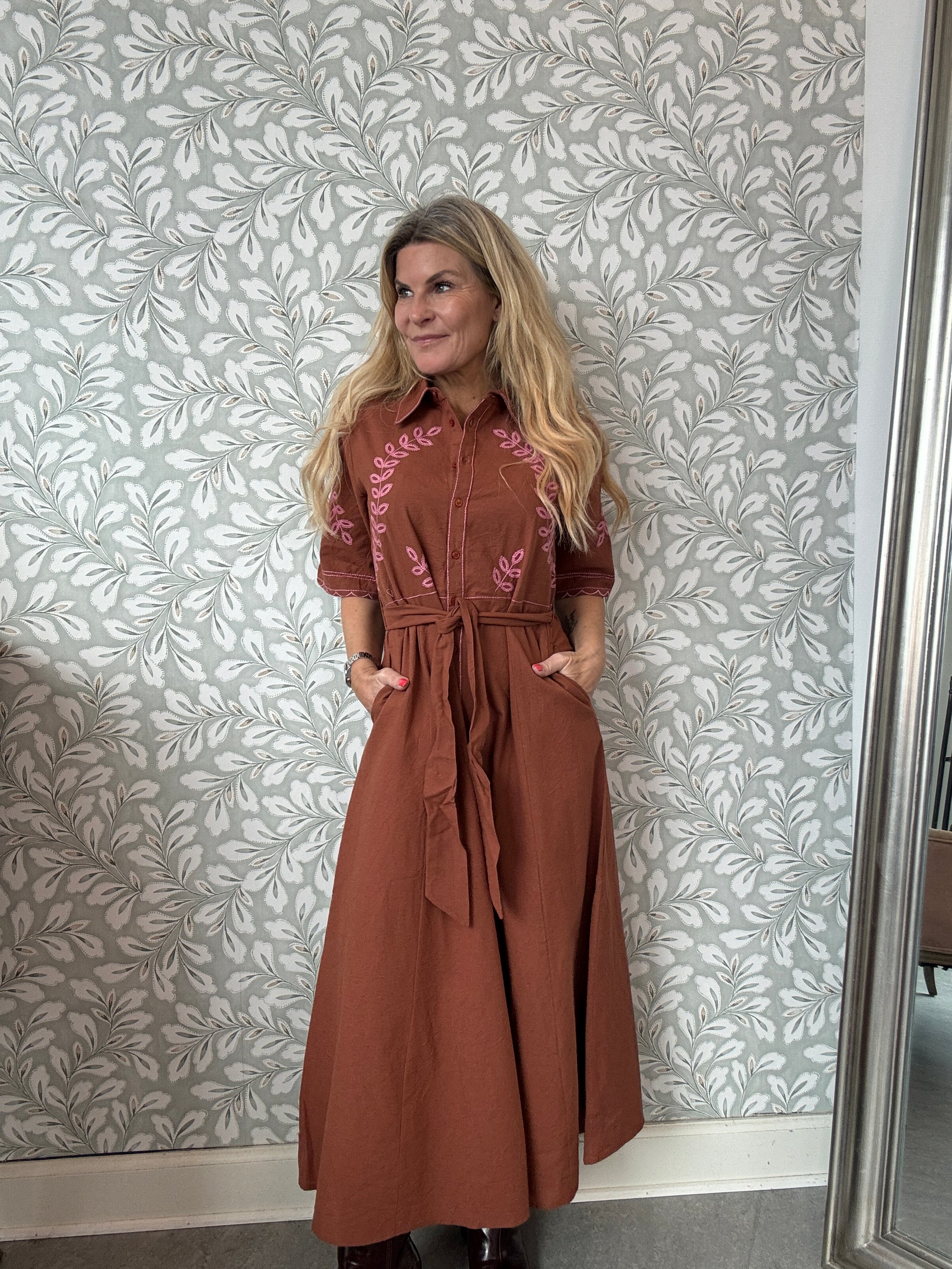 Shirt dress Brown