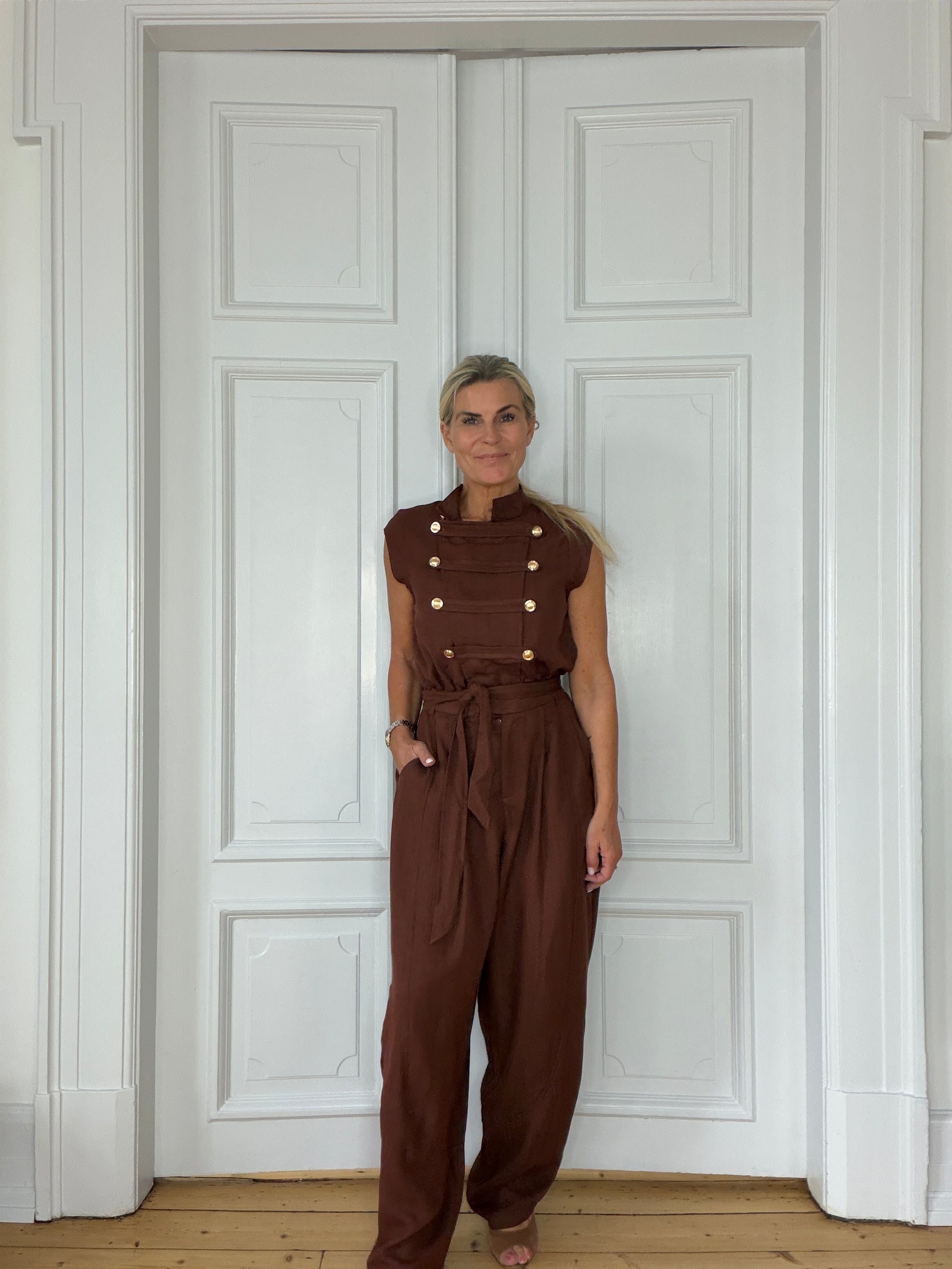 Liva jumpsuit chokolate