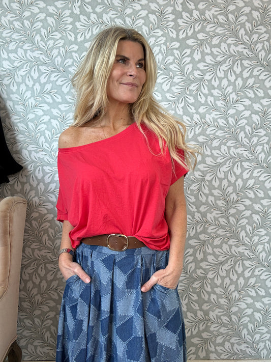 Basic tee short sleeve coral